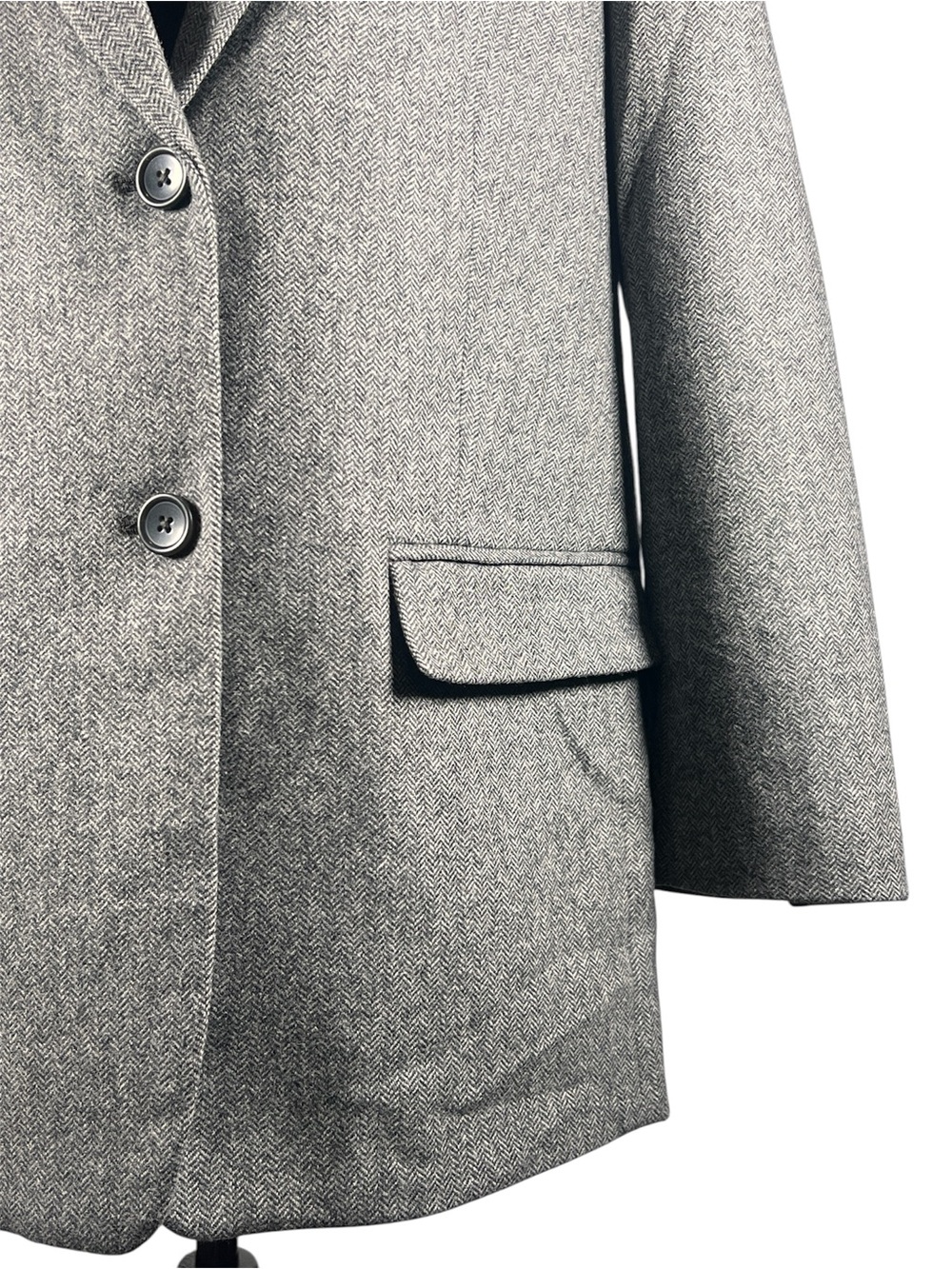 NWT Everlane Grey Herringbone Oversized Blazer, Size 10 - Picture 6 of 14